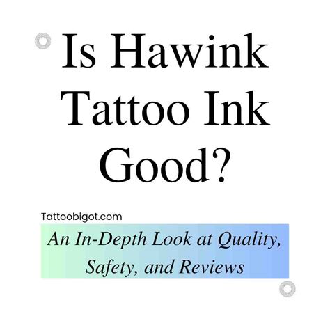 Discover the Quality of Hawink Tattoo Ink Today!